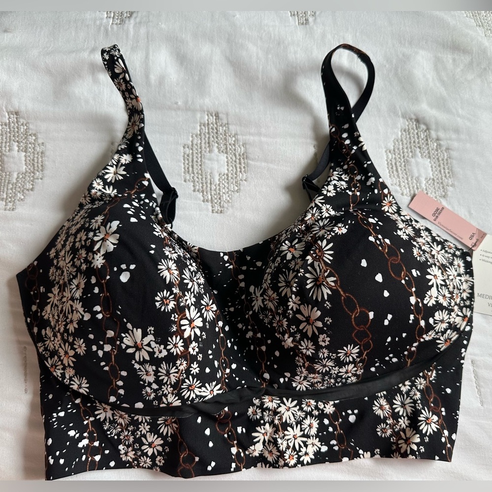 Victoria’s Secret Floral Black Sports Bra